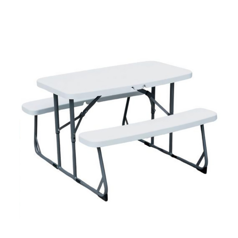 Kids Outdoor Picnic Table - Zestaw składany plastikowy stół i ławki