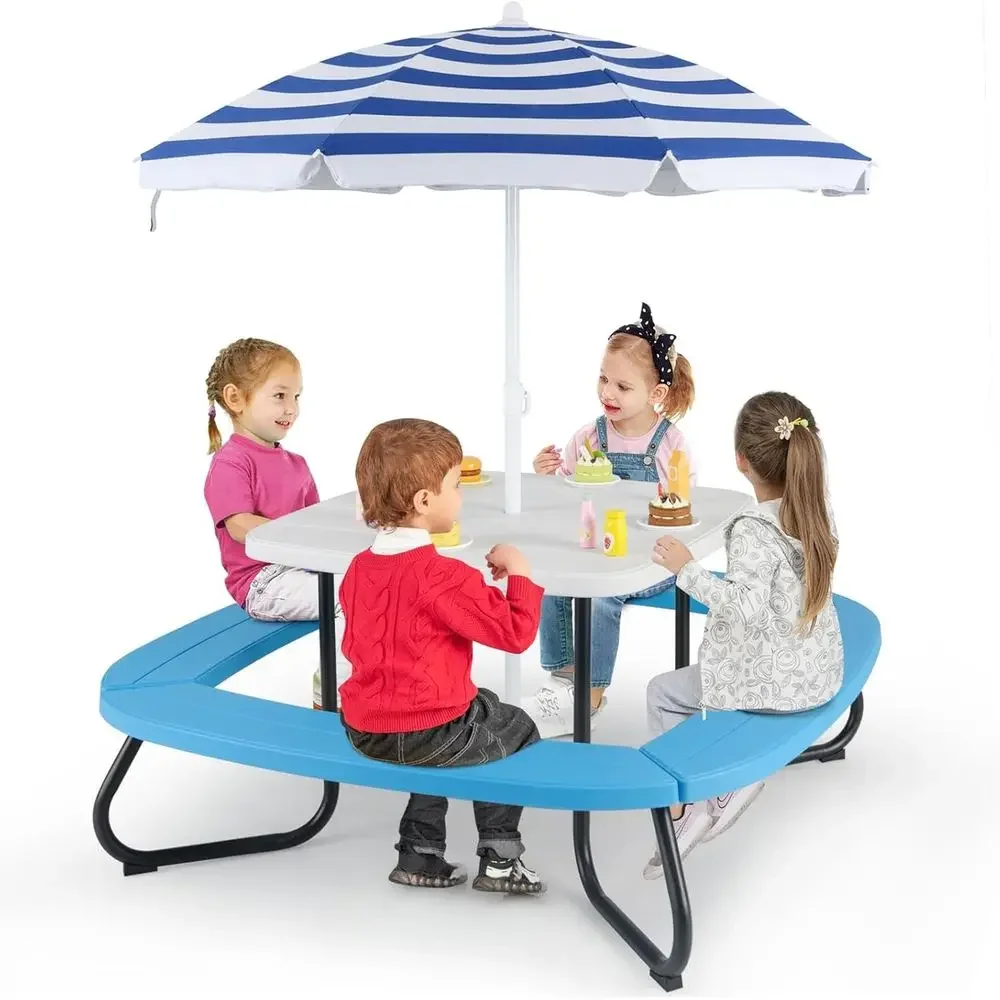 Kids Outdoor Picnic Table - Stół piknikowy dla 8 osób z