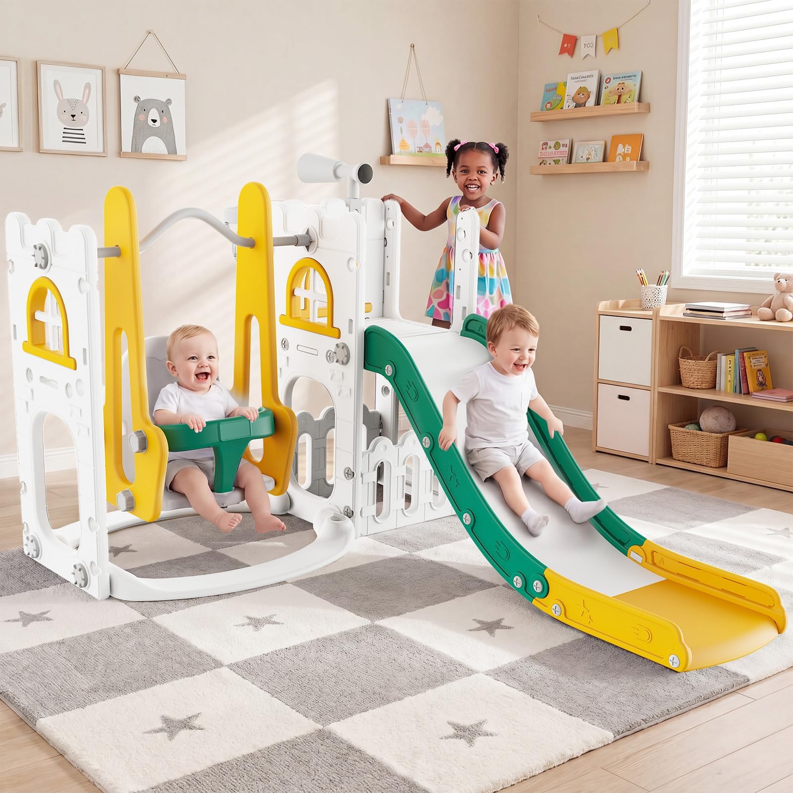 Kids Outdoor Playground - Zestaw 7 w 1 dla małych