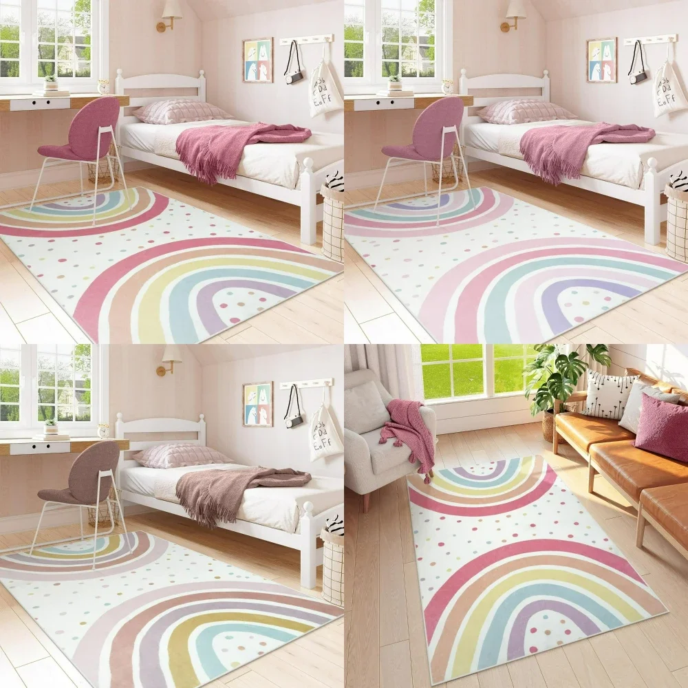 Kids Outdoor Lounge - 1 szt. Kolorowy dywan w kropki