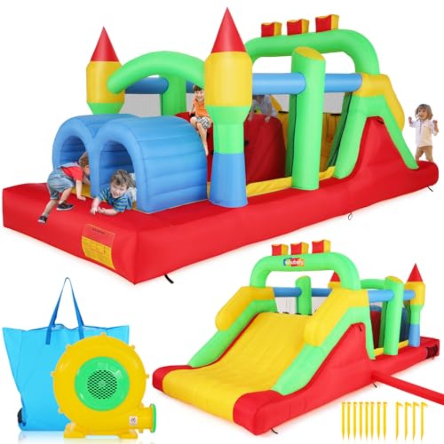 Kids Outdoor Obstacle Course - Nadmuchiwana trasa przeszkodowa do skakania na