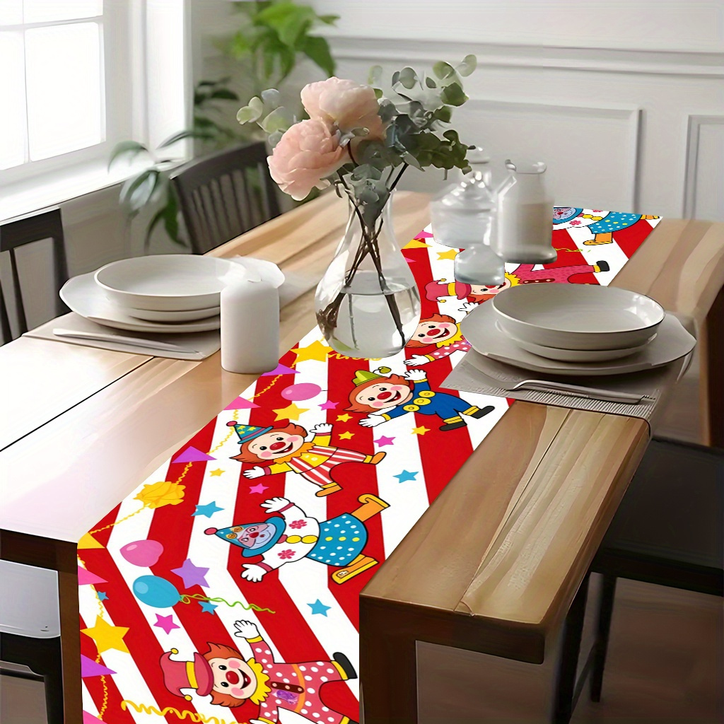 Kids Outdoor Dining Table - Bieżnik na stół z motywem klauna