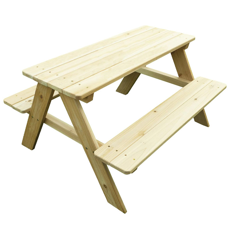 Kids Outdoor Picnic Table - Drewniany stół piknikowy z ławkami dla