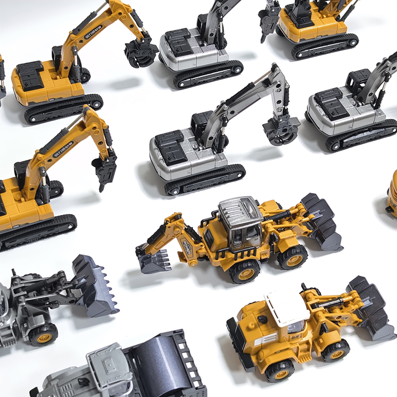 Kids Outdoor Digger - 1:70 Model Inżynieryjny Odlewany Ciśnieniowo Żuraw
