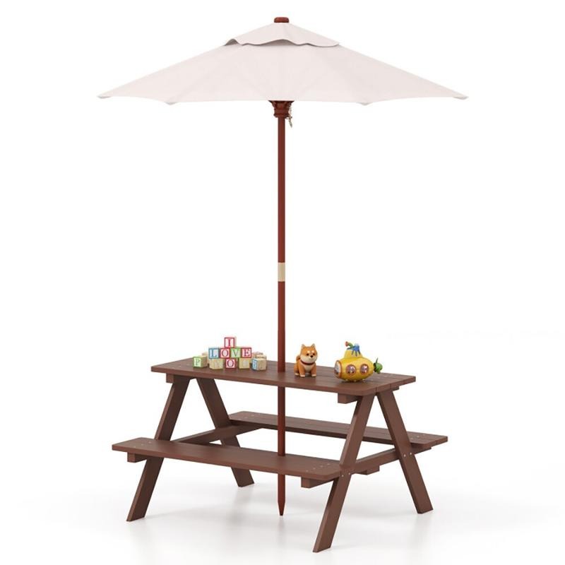 Kids Outdoor Picnic Table - Zestaw piknikowy dla dzieci na zewnątrz:
