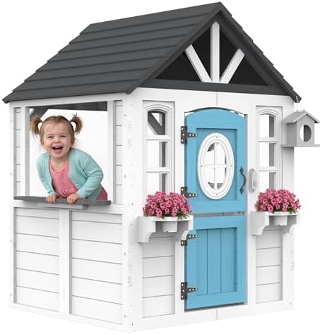 Kids Outdoor Sink - Drewniany domek dla dzieci z zlewką,