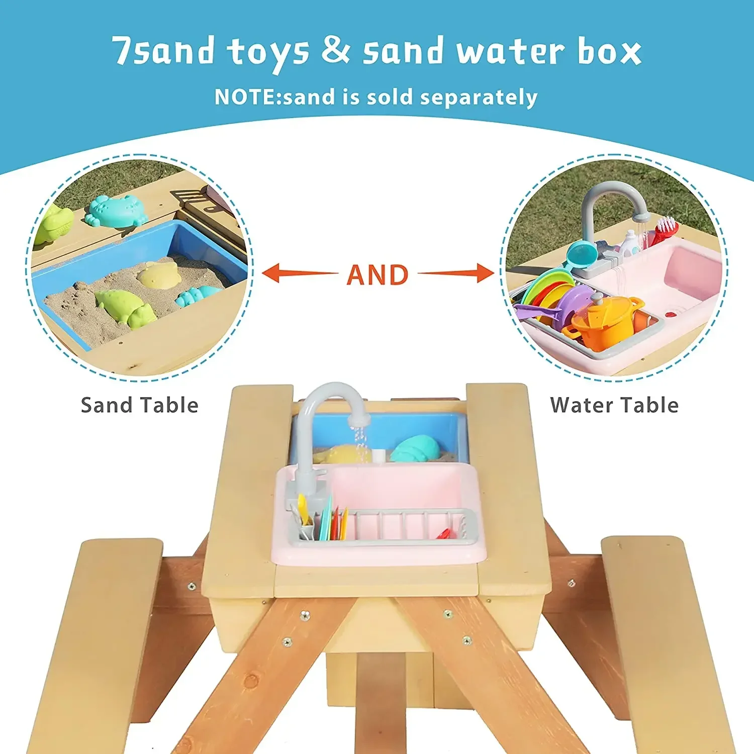 # Stół piknikowy dla dzieci, s – Kids Outdoor Sink recenzja i cena