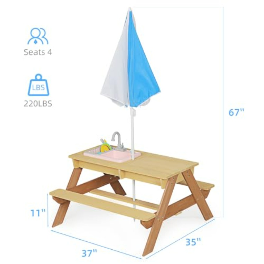 Stolik piknikowy dla dzieci na – Kids Outdoor Sink recenzja i cena