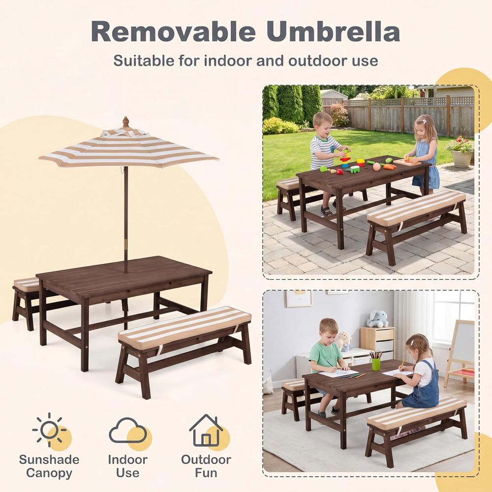 Stół piknikowy dla dzieci, duż – Kids Outdoor Picnic Table recenzja i cena