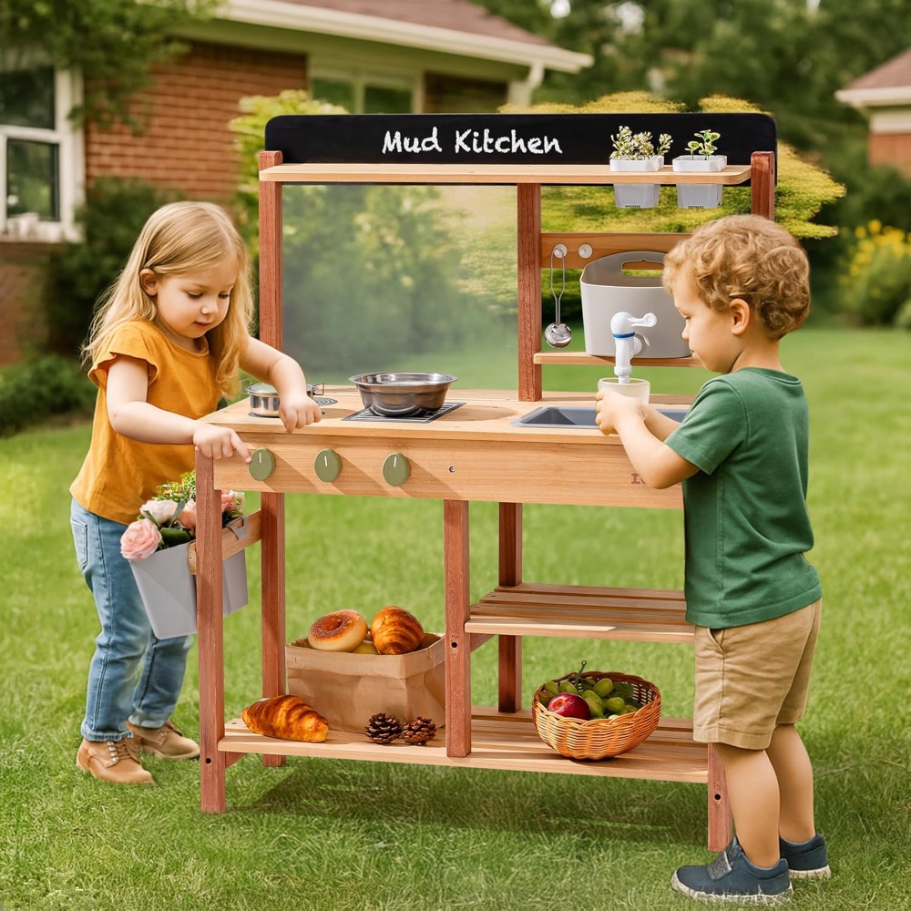 Drewniana kuchnia do zabawy w  – Kids Outdoor Sink recenzja i cena