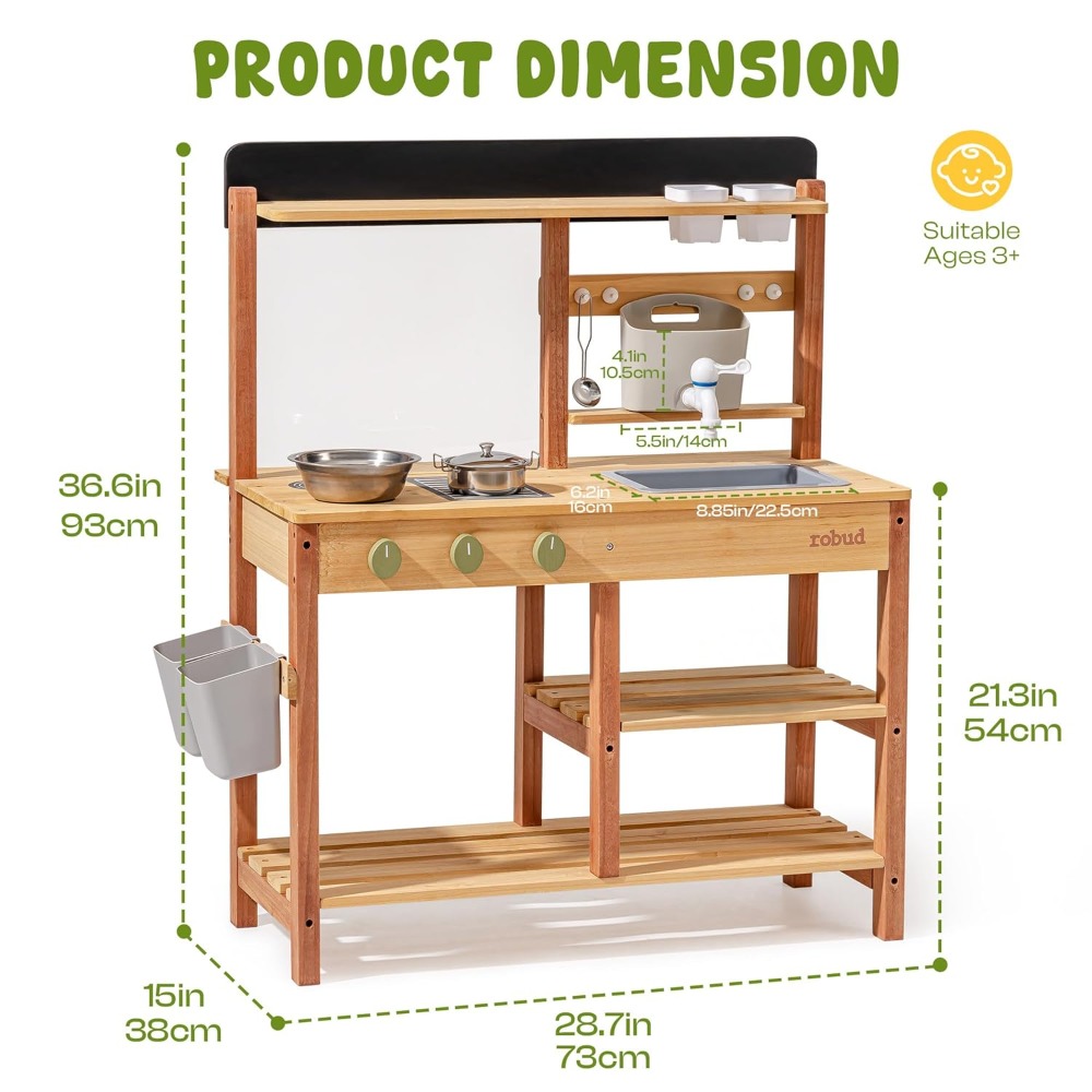 Drewniana kuchnia do zabawy w  – Kids Outdoor Sink recenzja i cena