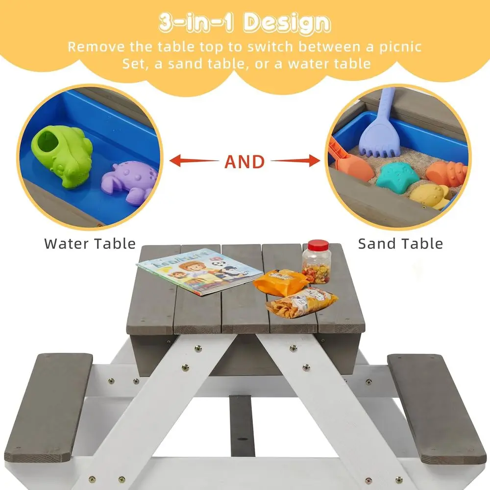 Konwertowalny drewniany stolik – Kids Outdoor Picnic Table recenzja i cena
