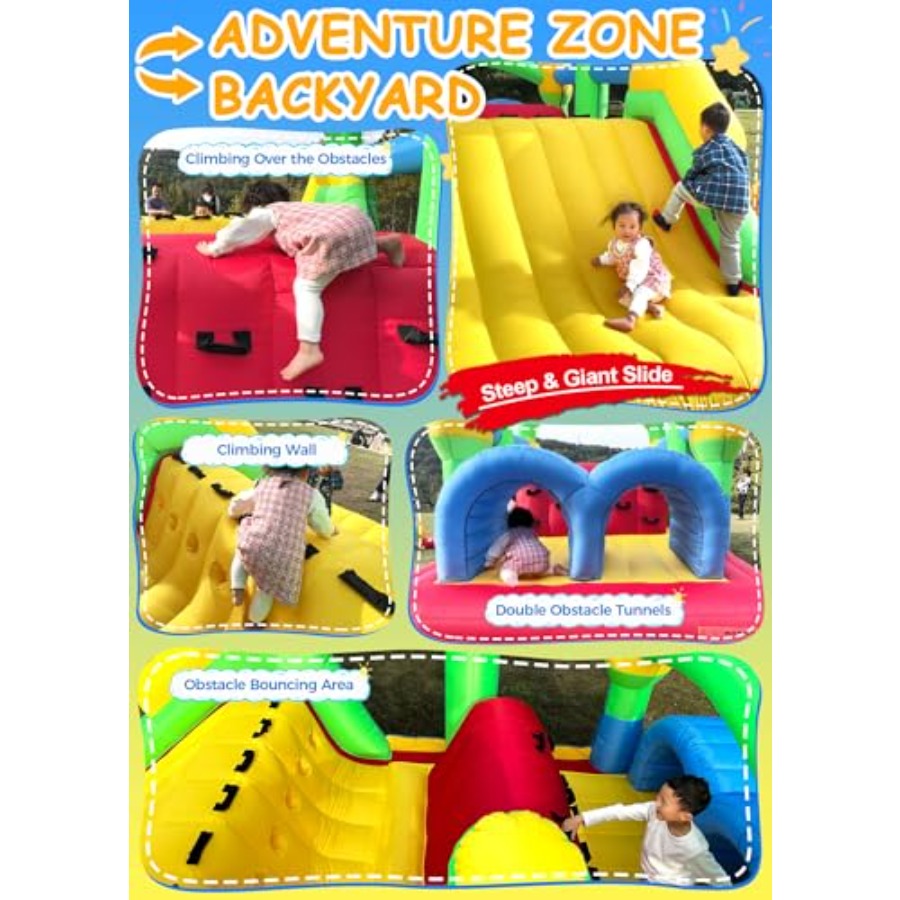 Nadmuchiwana trasa przeszkodow – Kids Outdoor Obstacle Course recenzja i cena