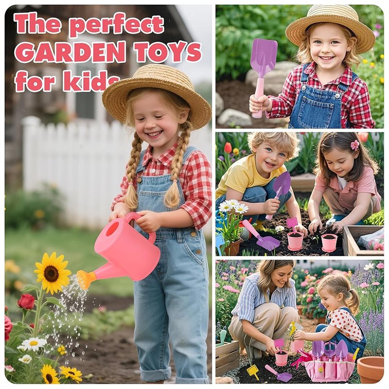 Zestaw różowych narzędzi ogrod – Kids Outdoor Garden Set recenzja i cena