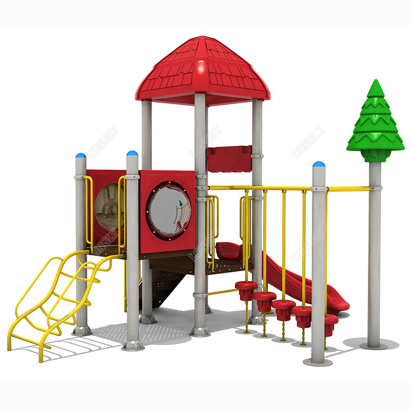 Czerwona plastikowa zjeżdżalni – Kids Outdoor Playground recenzja i cena