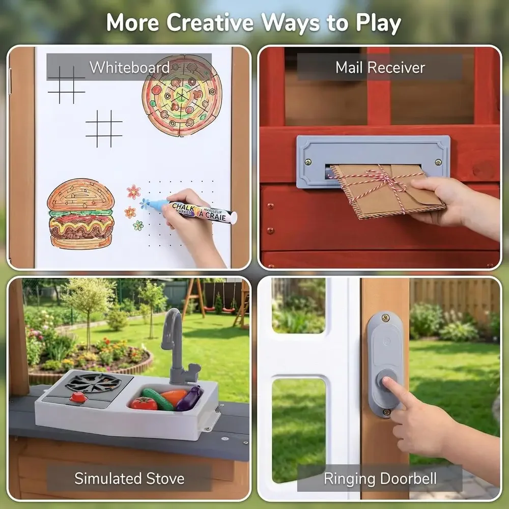Drewniany domek do zabawy dla  – Kids Outdoor Picnic Table recenzja i cena