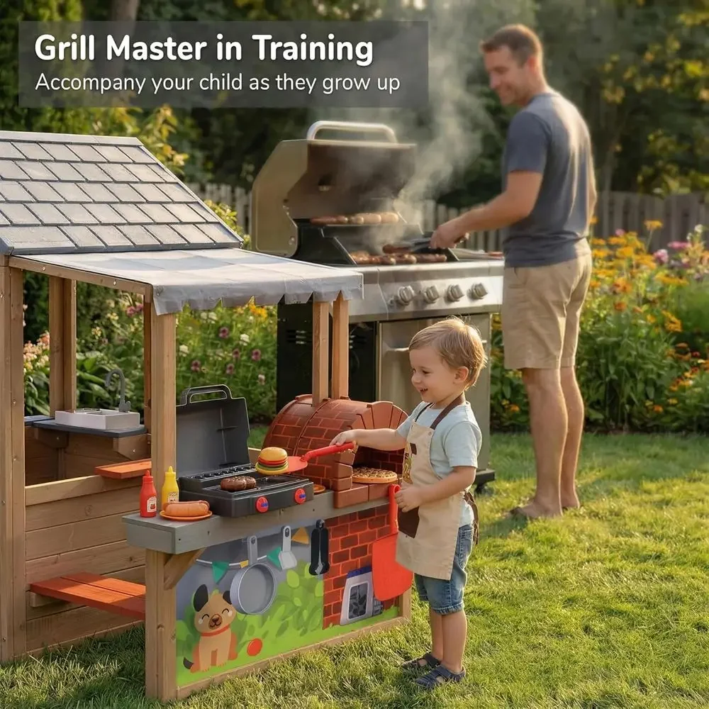 Drewniany domek do zabawy dla  – Kids Outdoor Picnic Table recenzja i cena