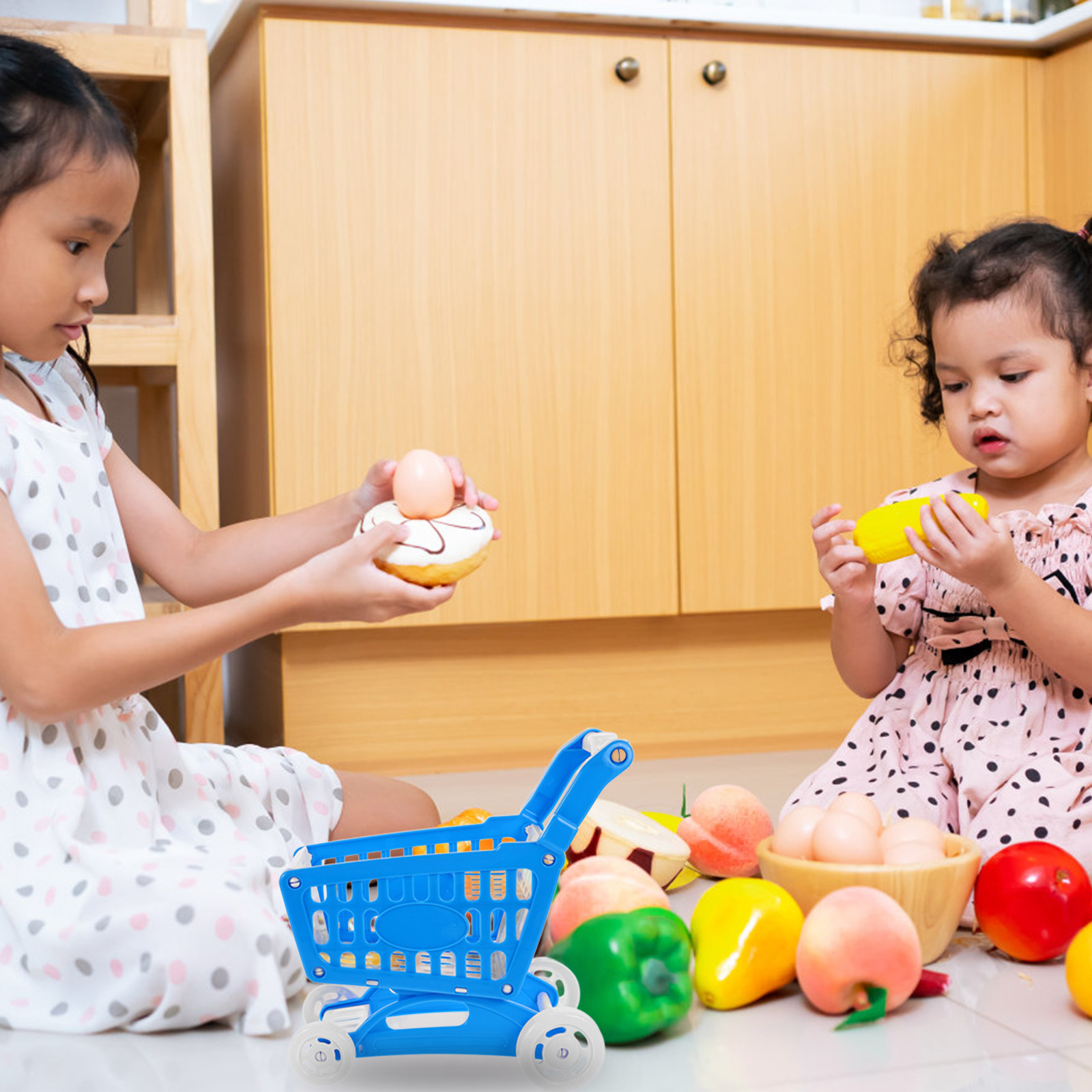 Mini niebieski wózek na zakupy – Kids Indoor Outdoor Cart recenzja i cena