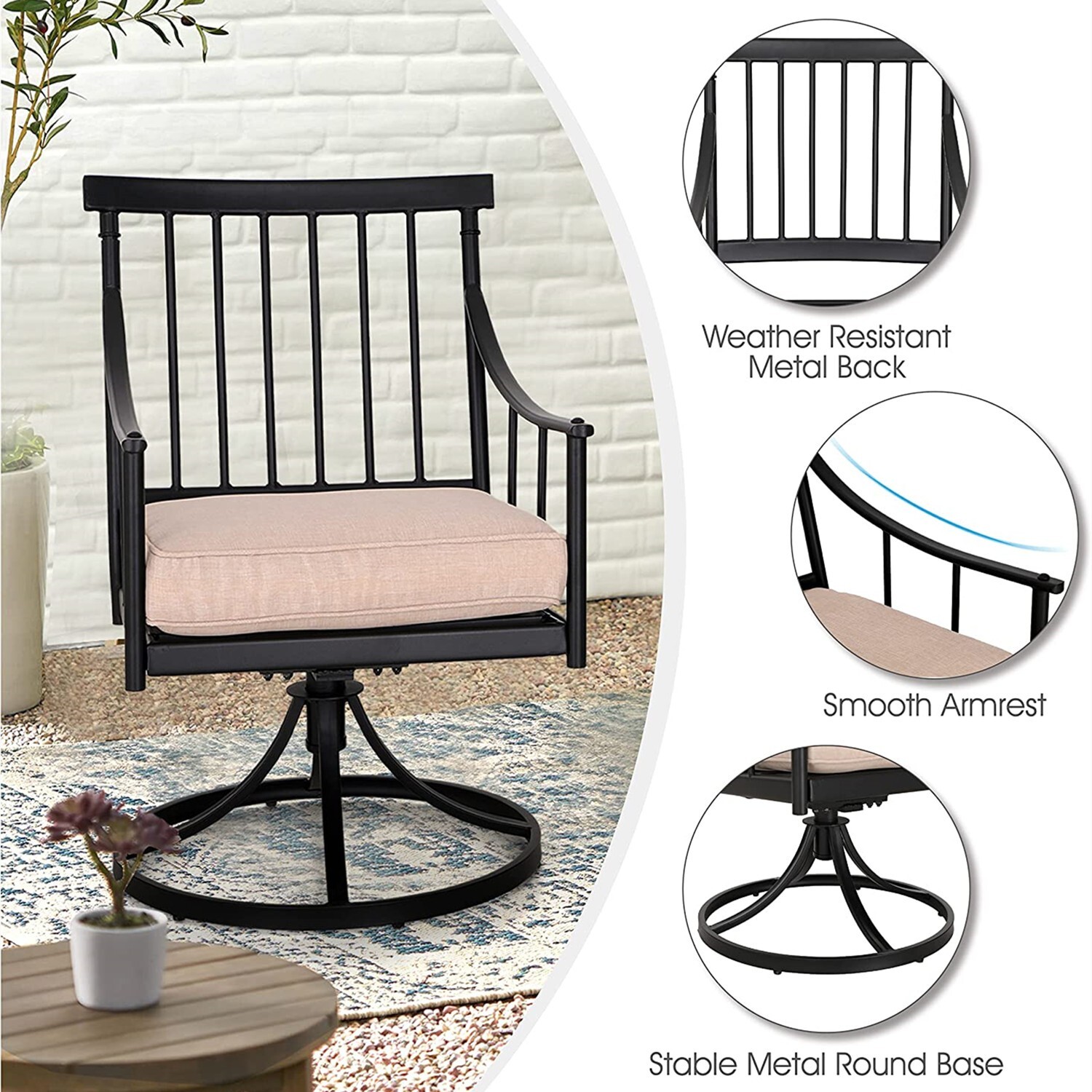 Zestaw 6 obrotowych krzeseł og – Kids Outdoor Dining Set recenzja i cena