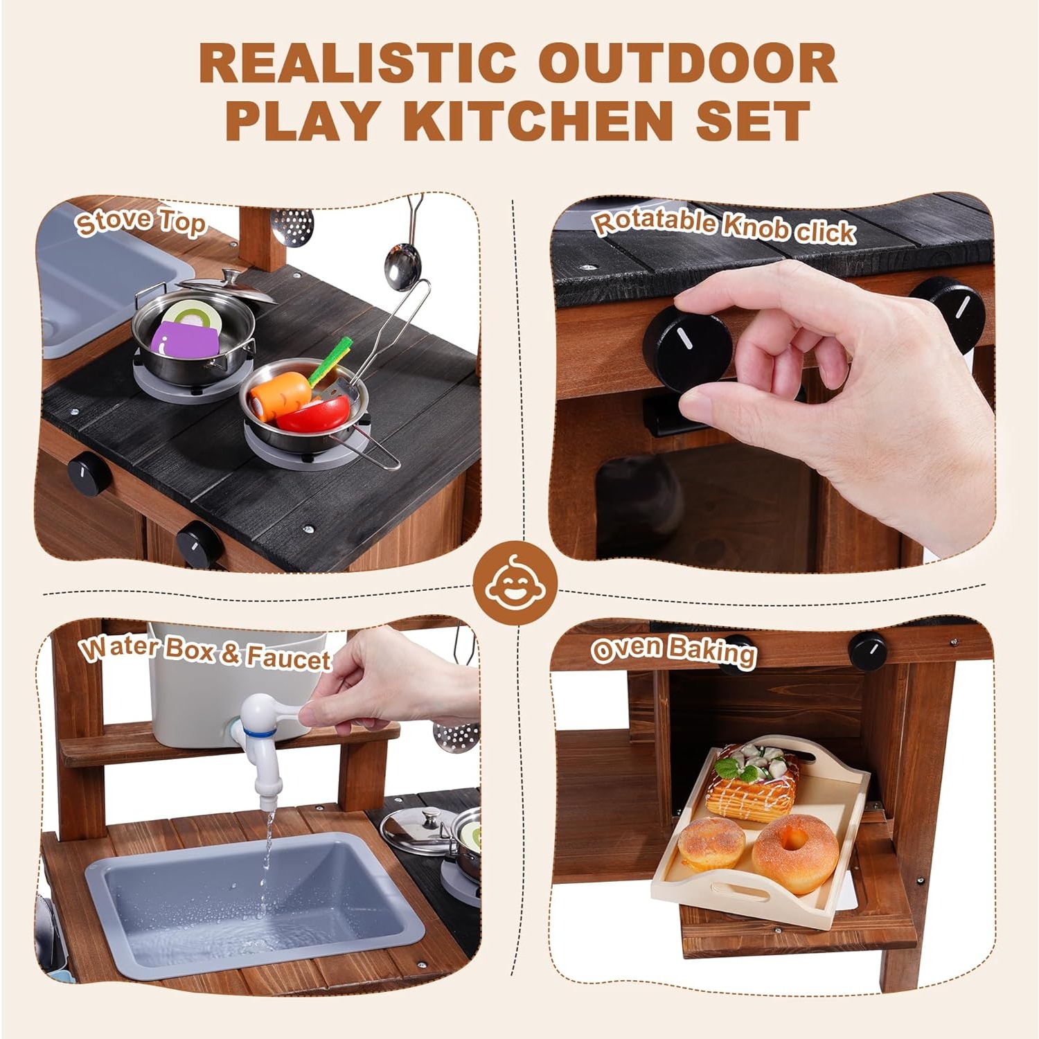 Zewnętrzna kuchnia do zabawy w – Kids Outdoor Sink recenzja i cena