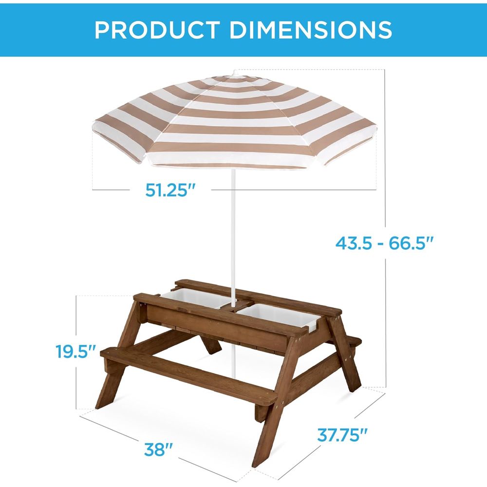 Stół piknikowy dla dzieci z pa – Kids Outdoor Picnic Table recenzja i cena