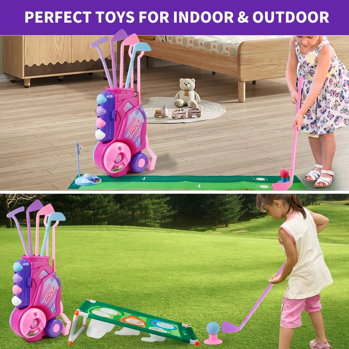 Zestaw do golfa dla dzieci MQU – Kids Indoor Outdoor Cart recenzja i cena